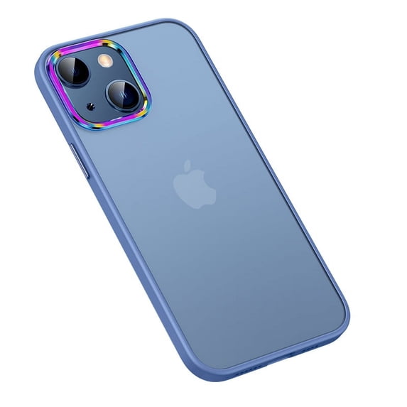 Allytech Case Designed for iPhone 13 6.1 inch Display 2021 Released, Shock-Absorbing Scratch-Resistant Hard PC + Soft TPU Frame Case for iPhone 13 2021, Blue