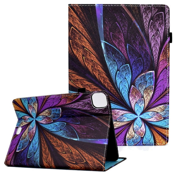 Allytech Case Fit New iPad Pro 11 inch Case 2021(3rd Gen)/Pro 11 2nd Gen 2020, Shockproof PU Leather Book Stand Style Cover Design Auto Sleep Wake Magntic Sleeve with Pencil Holder, Colorful Floral