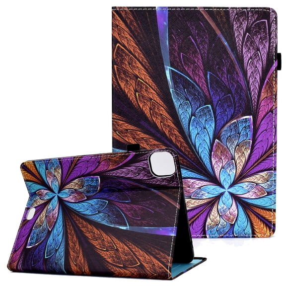 Allytech Case Fit New iPad Pro 11 inch Case 2021(3rd Gen)/Pro 11 2nd Gen 2020, Shockproof PU Leather Book Stand Style Cover Design Auto Sleep Wake Magntic Sleeve with Pencil Holder, Colorful Floral