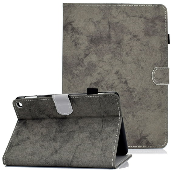 Allytech Case Fits for All-New Fire HD 10 Plus 2021(11th Gen), Fire HD 10.1" 2021 Case, Premium PU Leather Folding Stand Wallet Case with Auto Sleep Wake for Fire HD 10.1" 2021, Gray