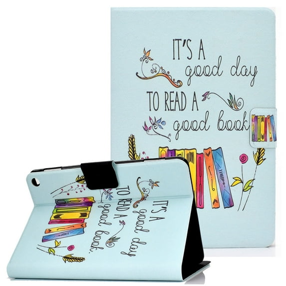 Allytech Case Fits for All-New Fire HD 10 Plus 2021(11th Gen), Fire HD 10.1" 2021 Case, Premium PU Leather Folding Stand Wallet Case with Auto Sleep Wake for Fire HD 10.1" 2021, Books