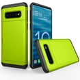 thumbnail image 1 of Allytech Case for Galaxy S10 Plus Case Hybrid Galaxy S10 Plus Wallet Case Dual Layer Protective Shell Hard PC Soft TPU Bumper Credit Cards Slot Cover for 2019 Samsung Galaxy S10 Plus 6.4"- Green, 1 of 1