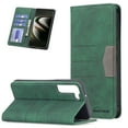 thumbnail image 1 of Allytech Case for Galaxy S22 Cover for Samsung Galaxy S22 5G, Flip PU Leather Wallet Magnetic Closure Card Slots Holder Full Protection Foldable Stand Case for Galaxy S22 [6.5 inch], Green, 1 of 6
