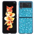 thumbnail image 1 of Allytech Case for Galaxy Z Flip 6 5G 2024 Cover for Girls Women, Slim Soft TPU Shockproof Glitter Bling Lightweight Protective Phone Case for Samsung Galaxy Z Flip 6, Blue, 1 of 5