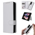 thumbnail image 1 of Allytech Case for Galaxy Z Fold 3 5G, PU Leather Wallet Card Slot Magnetic Detachable All-Inclusive Shockproof Kickstand Flip Case with S Pen Stylus Holder for Samsung Galaxy Z Fold 3 2021, White, 1 of 6