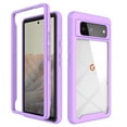 thumbnail image 1 of Allytech Case for Google Pixel 6 Cover [Not Fit Pixel 6 Pro], Slim Thin Flexible TPU Clear Transparent Back Shock-Absorbing Anti-Scratch PC Front Frame Case for Google Pixel 6 2021(6.4"), Lightpurple, 1 of 7