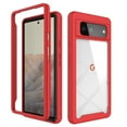 thumbnail image 1 of Allytech Case for Google Pixel 6 Cover [Not Fit Pixel 6 Pro], Slim Thin Flexible TPU Clear Transparent Back Shock-Absorbing Anti-Scratch PC Front Frame Case for Google Pixel 6 2021(6.4"), Red, 1 of 7