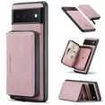 thumbnail image 1 of Allytech Case for Google Pixel 6 Cover PU Leather Zipper Wallet Case, Detachable Magnetic Back Card Holder Slim Folio Stand Shockproof Business Style Case for Google Pixel 6 2021( 6.4" 2021), Pink, 1 of 7