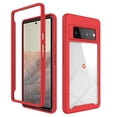 thumbnail image 1 of Allytech Case for Google Pixel 6 Pro Cover [Not Fit Pixel 6], Slim Thin Flexible TPU Clear Transparent Back Shock-Absorbing Anti-Scratch PC Front Frame Case for Google Pixel 6 Pro 2021(6.7"), Red, 1 of 7