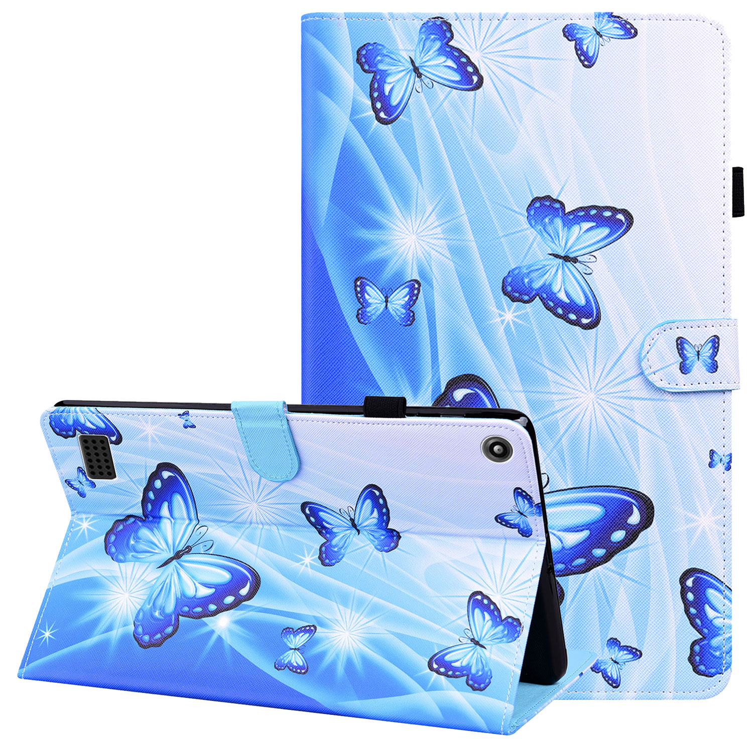 Custodia Universale In Pelle PU Per Amazon Kindle Fire 7 (9&ordf; Gen, 2019) - 7 Pollici