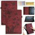 thumbnail image 1 of Allytech Case for Kindle Fire HD 8 & 8 Plus Tablet (12th Gen 2022 & 10th Gen 2020 Release) with Pen Holder & Card Pocket, Auto Sleep Wake Multi-Angle Viewing Shockproof Soft TPU Back Cover, Winered, 1 of 9