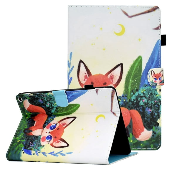 Allytech Case for Kindle Fire HD 8 Plus (10th Gen 2020), Fire HD 8.0" 2020 Cover, Slim Auto Sleep Wake Stand Protective Case Flip PU Leather TPU Back Wallet Case with Pen Holder, Cute Fox