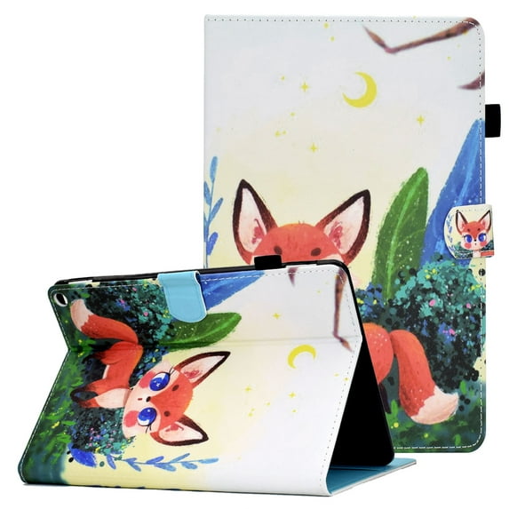 Allytech Case for Kindle Fire HD 8 Plus (10th Gen 2020), Fire HD 8.0" 2020 Cover, Slim Auto Sleep Wake Stand Protective Case Flip PU Leather TPU Back Wallet Case with Pen Holder, Cute Fox