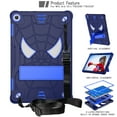 thumbnail image 1 of Allytech Case for Lenovo Tab M10 3rd Gen 10.1 inch 2022, Rugged Case with Hidden Kickstand & Adjustable Shoulder Strap, Thickned Silicon Edges Shockproof Case - Navy+Blue, 1 of 6