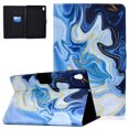 thumbnail image 1 of Allytech Case for Lenovo Tab M10 HD 2nd Gen 10.1 Inch 2020 Case Premium PU Leather Folio Stand Cover with Pen Holder Card Pocket for Lenovo Tab M10 HD 2nd Gen 10.1" TB-X306F / TB-X306X,Blue Marble, 1 of 1