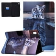 thumbnail image 1 of Allytech Case for Lenovo Tab M10 HD 2nd Gen 10.1 Inch 2020 Case Premium PU Leather Folio Stand Cover with Pen Holder Card Pocket for Lenovo Tab M10 HD 2nd Gen 10.1" TB-X306F / TB-X306X,Tiger Cat, 1 of 1