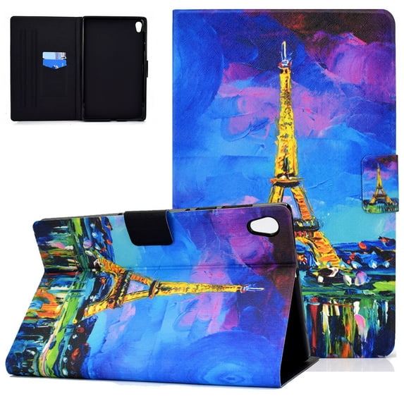 Allytech Case for Lenovo Tab M10 HD 2nd Gen (TB-X306X) / Smart Tab M10 HD 2nd Gen (TB-X306F) 10.1" 2020, Cute Pattern Cover Auto Sleep Wake Slim Shell Kickstand Shockproof, Eiffel Tower