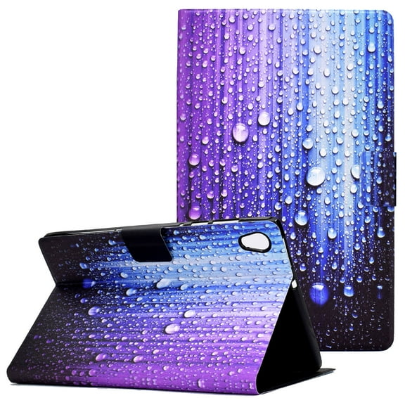 Allytech Case for Lenovo Tab M10 HD 2nd Gen (TB-X306X/TB-X306F), Kickstand PU Leather Shockproof Flip Wallet Auto Sleep Wake Case for Lenovo Tab M10 HD 2nd Gen 10.1" 2020, Water Droplets