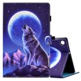 thumbnail image 1 of Allytech Case for Lenovo Tab M10 Plus TB-X606F / TB-X606X 10.3 Inch FHD (2020 2nd Gen), Slim Fit PU Leather Auto Sleep Wake Kickstand Protective Shockproof Case Cover for Girls Women - Wolf, 1 of 7