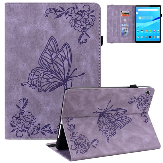 Allytech Case for Lenovo Tab M8 HD (TB-8505F / TB-8505X), PU Leather Slim Fit Shockproof Multi Angle Viewing Stand Drop Protection Case Cover for Lenovo Tab M8 TB-8505, Purple