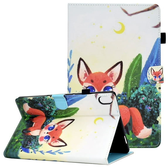 Allytech Case for Lenovo Tab P11 11" 2020(Model TB-J606F/TB-J606X), Flip Folio PU Leather Multi-Angle Viewing Stand Auto Sleep Wake Wallet Case with Pen Slot for Lenovo Tab P11 J606F, Cute Fox