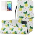 thumbnail image 1 of Allytech Case for Samsung Galaxy A51 4G Version(NOT Fit A51 5G), Card Holder Kickstand Anti-Scratch Magnet Closure Wrist Strap PU Leather Protective Cover for Galaxy A51 4G 6.5", Cute Pineapple, 1 of 2