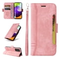 thumbnail image 1 of Allytech Case for Samsung Galaxy A52 4G/5G,PU Leather Wallet Cover with ID Credit Card Slots,Magnetic Buckle Flip Stand Shock Absorption Protective Phone Case + Wrist Strap,Pink, 1 of 15