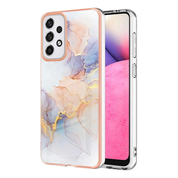 Allytech Case for Samsung Galaxy A53 5G Version, Galaxy A53 Cover, Slim and Light Weight TPU Impact Resistant Anti-Shock Scratch Free Back Shell for Samsung A53 5G, White Marble