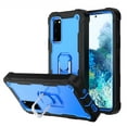 thumbnail image 1 of Allytech Case for Samsung Galaxy S20FE 5G 6.5 inch, Three Layer Hybrid Hard PC Soft TPU Rubber Shockproof Kickstand Heavy Duty Case for Galaxy S20 FE 5G 2020 Release(6.5"), Black + Blue, 1 of 5