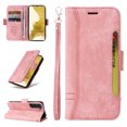thumbnail image 1 of Allytech Case for Samsung Galaxy S22 5G 6.1 inch,PU Leather Wallet Cover with ID Credit Card Slots,Magnetic Buckle Flip Stand Shock Absorption Protective Phone Case + Wrist Strap,Pink, 1 of 15