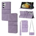 thumbnail image 1 of Allytech Case for Samsung Galaxy S22 Ultra 5G Phone 6.8" Crossbody Wallet Handbag with Stand Shoulder Strap Lanyard Pocket Embossed PU Leather Folio Stand Cover for Galaxy S22 Ultra 2022, Lightpurple, 1 of 10