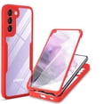thumbnail image 1 of Allytech Case for Samsung Galaxy S23 6.1 inch 5G (2023), Built-in Screen Protector Full Body Protective Dual-Layer Rugged Clear TPU Back Cover with Silicone Bumper Case for Galaxy S23, Red, 1 of 10