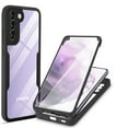 thumbnail image 1 of Allytech Case for Samsung Galaxy S23 6.1 inch 5G (2023), Built-in Screen Protector Full Body Protective Dual-Layer Rugged Clear TPU Back Cover with Silicone Bumper Case for Galaxy S23, Black, 1 of 10