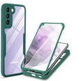 thumbnail image 1 of Allytech Case for Samsung Galaxy S23 Ultra 6.8" 5G (2023), Built-in Screen Protector Full Body Protective Dual-Layer Rugged Clear Back Cover with Silicone Bumper Case for Galaxy S23 Ultra, Darkgreen, 1 of 10