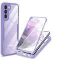 thumbnail image 1 of Allytech Case for Samsung Galaxy S23 Ultra 6.8" 5G (2023), Built-in Screen Protector Full Body Protective Dual-Layer Rugged Clear Back Cover with Silicone Bumper Case for Galaxy S23 Ultra, Purple, 1 of 10