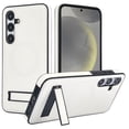 thumbnail image 1 of Allytech Case for Samsung Galaxy S24, Hidden Kickstand PU Leather [Compatible with MagSafe] Case, [Anti-Drop & Shockproof] Ultra Slim Retro Protective Case for Women Men - White, 1 of 8