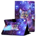 thumbnail image 1 of Allytech Case for Samsung Galaxy Tab A 10.1 Inch 2019(SM-T510/SM-T515), Wallet Folding Stand Anti-Slip Card Slots PU Leather Shockproof Case for Galaxy Tab A 10.2" T510/T515 2019, Galaxy Cat, 1 of 5