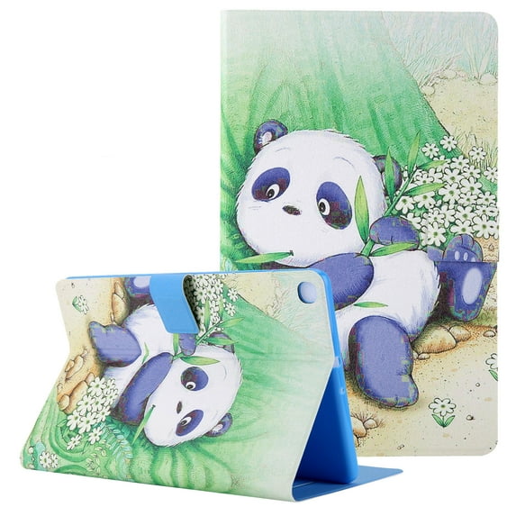 Allytech Case for Samsung Galaxy Tab A7 10.4 Case 2020, SM-T500 SM-T505 SM-T507 Cover, Slim PU Leather Folio Stand Magnetic Closure Wallet Case for Galaxy Tab A7 10.4" 2020 Model T500, Cute Panda