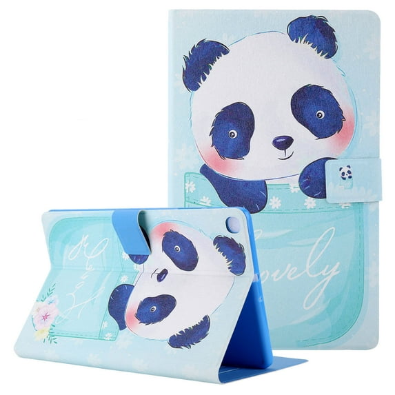 Allytech Case for Samsung Galaxy Tab A7 10.4 Case 2020, SM-T500 SM-T505 SM-T507 Cover, Slim PU Leather Folio Stand Magnetic Closure Wallet Case for Galaxy Tab A7 10.4" 2020 Model T500, Panda