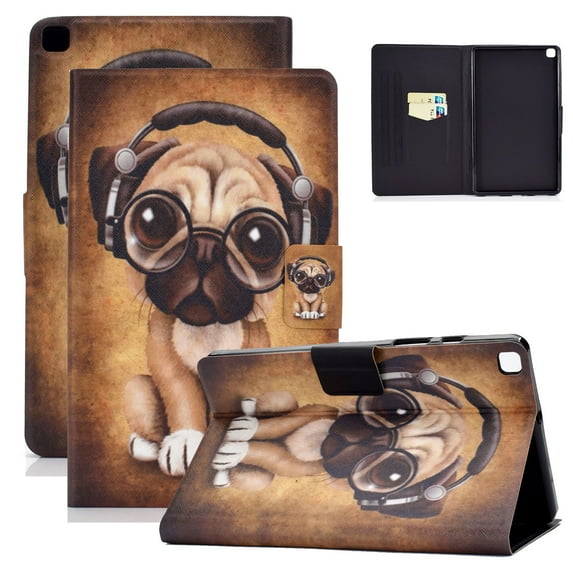 Allytech Case for Samsung Galaxy Tab A7 Lite 8.4 2021(SM-T220/SM-T225), Slim Soft PU Leather Shockproof Folio Flip Stand Card Holder Cover Case for Galaxy Tab A7 Lite T220 2021(8.4"), Music Dog