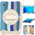 thumbnail image 1 of Allytech Case for Samsung Galaxy Tab A7 Lite 8.7" 2021, SM-T220/SM-T225/T225N-T225C Cover for Kids Toddlers Children, Rugged Shockproof Kickstand Case with Hand Strp/Shoulder Strap, Rainbow Blue, 1 of 10