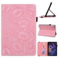 thumbnail image 1 of Allytech Case for Samsung Galaxy Tab A8 10.5 2021(SM-X200/X205), Multiple Viewing Angles Stand Protective Soft TPU Back Cover with Pen Holder/Card Slots Wallet Case for Galaxy Tab A8 2021, Pink, 1 of 5