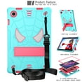 thumbnail image 1 of Allytech Case for Samsung Galaxy Tab A8 10.5 Inch 2022 (SM-X200 / SM-X205), Rugged Case with Hidden Kickstand & Adjustable Shoulder Strap, Thickned Silicon Edges Shockproof Case - Mint+Rose, 1 of 6
