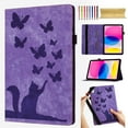 thumbnail image 1 of Allytech Case for Samsung Galaxy Tab A9+ 11.0" 2023 (SM-X210 / SM-X215 / SM-X216) with Pen Holder & Card Pocket, Kickstand Multi-Angle Viewing Shockproof Slim Soft TPU Back Cover Case, Purple, 1 of 9