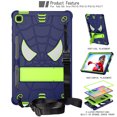 thumbnail image 1 of Allytech Case for Samsung Galaxy Tab S6 Lite 10.4" 2020/2022 Model (SM-P610/P613/P615/P619), Rugged Case with Hidden Kickstand & Adjustable Shoulder Strap, Silicon Edges Shockproof Case, Blue+Green, 1 of 6