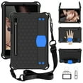 thumbnail image 1 of Allytech Case for Samsung Galaxy Tab S7 11-Inch SM-T870 T875, Silicone EVA Kids Friendly Stand Shoulder Strap Heavy Duty Shockproof Bumper Cover for Samsung Galaxy Tab S7 11-inch, Black/Blue, 1 of 7