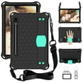 thumbnail image 1 of Allytech Case for Samsung Galaxy Tab S7 11-Inch SM-T870 T875, Silicone EVA Kids Friendly Stand Shoulder Strap Heavy Duty Shockproof Bumper Cover for Samsung Galaxy Tab S7 11-inch, Black/Aqua, 1 of 7