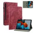 thumbnail image 1 of Allytech Case for Samsung Galaxy Tab S7 FE 2021/Galaxy Tab S8 Plus 2022/Tab S8+/S7 Plus 2020 12.4 inch, PU Leather Folding Adjustable  Stand Protective Wallet Cover with Auto Wake/Sleep, Red, 1 of 6
