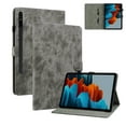 thumbnail image 1 of Allytech Case for Samsung Galaxy Tab S7 FE 2021/Galaxy Tab S8 Plus 2022/Tab S8+/S7 Plus 2020 12.4 inch, PU Leather Folding Adjustable  Stand Protective Wallet Cover with Auto Wake/Sleep, Gray, 1 of 6