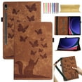 thumbnail image 1 of Allytech Case for Samsung Galaxy Tab S9 FE/S9 11.0" 2023 (SM-X510/X516B/X518U/X710/X716B/X718U) with Pen Holder & Card Pocket, Kickstand Multi-Angle Viewing Shockproof Soft TPU Back Cover, Brown, 1 of 9